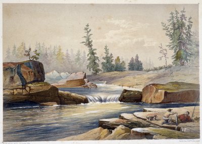 Les chutes de papineau – William Hickman „Vázlatok a nipisaguitról, egy New Brunswick folyóról Amerikában” című részben. Halifax alkotó: Unknown artist