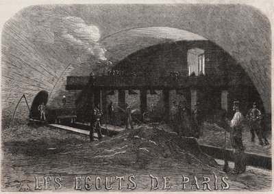 Párizs csatornái: a nagykamra és a kovácsműhelyek Notre Dame híd (Notre-Dame) - Metszet a „Le Monde Illustré”-ben” alkotó: Unknown artist