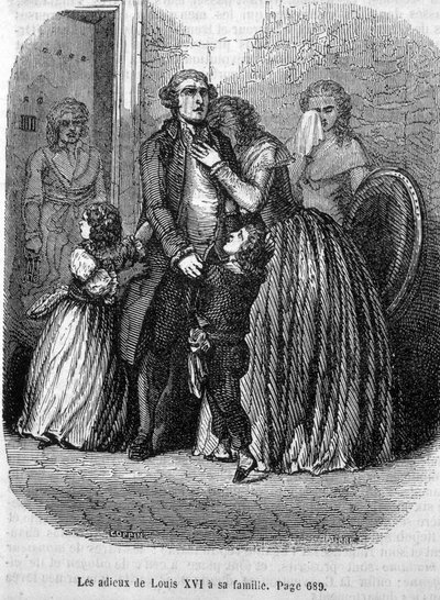 XVI. Lajos viteldíja családjának (Marie Antoinette-nek és XVII. Lajosnak). alkotó: Unknown artist