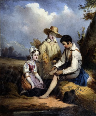 Les petits reapers (az egyik lábán sérült), v.1840 alkotó: Unknown artist