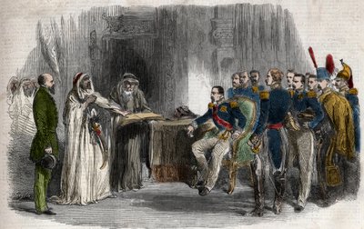 III. Napóleon felszabadította Abd-el-Kadert Amboise kastélyából alkotó: Unknown artist