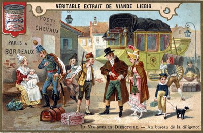 Élet az Igazgatóság alatt: a Szorgalmi Irodában. Kromolitográfia, Liebig-kép. alkotó: Unknown artist