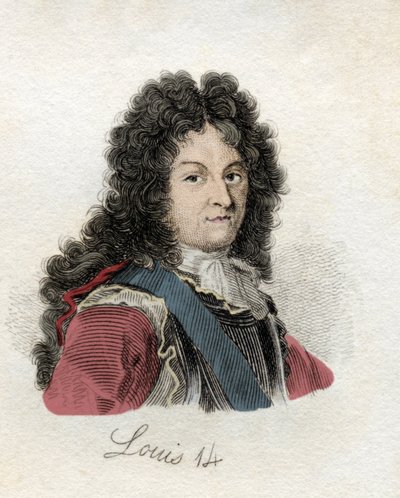 XIV. Lajos (Louis Dieudonne 1638-1715) Franciaország és Navarra királya. Az 1825-ben megjelent Crabbs Historical Dictionary című könyvből alkotó: Unknown artist