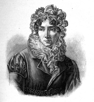 Madame de Genlis – Stéphanie portréja Gratulál Saint Aubin (Saint-Aubin) (1746-1830) címerének, Genlis grófnőjének, francia betűs nőnek. alkotó: Unknown artist