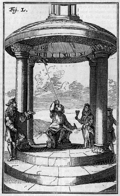 Mágneses óra, Dalence nyomán (1687). Metszet a "természetbe": 1895. szeptember 7-i áttekintés a tudományokról és alkalmazásukról a művészetben és az iparban. alkotó: Unknown artist
