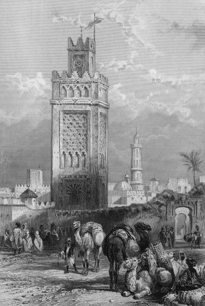 Oran főkapuja, Algériától nyugatra lévő fő kikötő. Leon Galibert „Algéria ősi és modern” című könyvében alkotó: Unknown artist