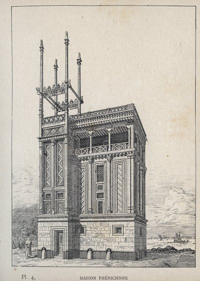 Föníciai Ház - (Föníciai Ház, Egyetemes Kiállítás, Párizs alkotó: Unknown artist
