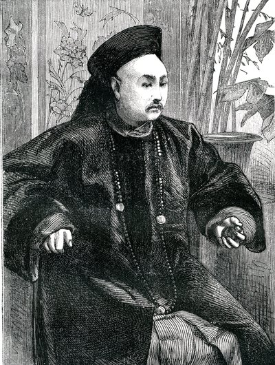 Mandarin Tchung Hao (Chung How), metszet 1868 alkotó: Unknown artist