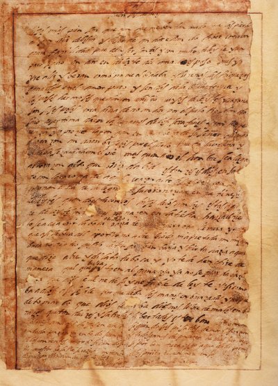 kézirat. 7. számú levél Beas de Segura szerzeteseinek. Papír. 1585. november 18. alkotó: Unknown artist