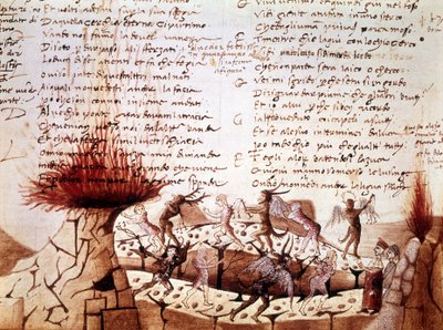 Dante Alighieri „Isteni színjátékának” kézirata: Pokol alkotó: Unknown artist