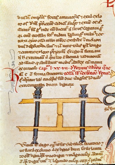 Guillaume de Salicet (Guglielmo da Saliceto) (1207-1270) szerzetes és orvos kéziratos oldala: „” Sebészet”” (MS. LAT.VII XXXII-3023). 14. századi Biblioteca Marciana Velence alkotó: Unknown artist