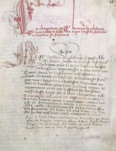 Du Guesclin (Duguesclin) Bibliotheque Municipale de Dinan-hoz kapcsolódó kézirat. alkotó: Unknown artist