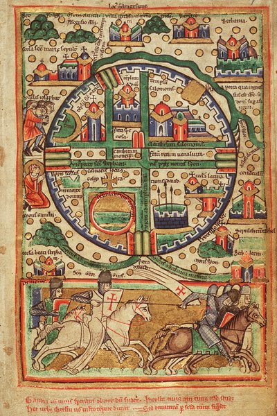 Keresztes Jeruzsálem térképe alkotó: Unknown artist