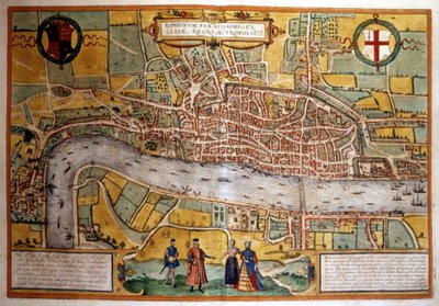 London térképe a 16. században. alkotó: Unknown artist
