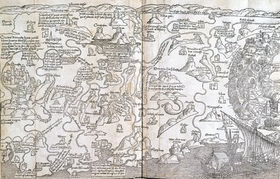 Palesztina térképe – Bernard de Breydenbach „A szent peregrinációk” című könyvében alkotó: Unknown artist