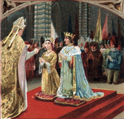 VIII. Károly francia király és Bretagne-i Anna házassága a Chateau de Langeais-ban december 6-án alkotó: Unknown artist