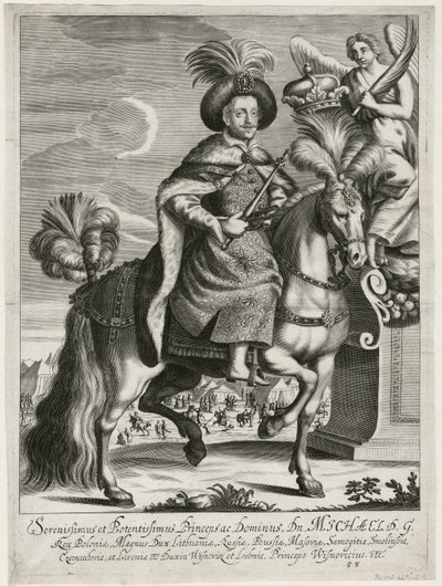 Michal Korybut Wisniowiecki (1640-1673), lengyel király és Litvánia nagyhercege – Anonymous – Kr. e. 1670 - Rézmetszet - 36,5x27,2 - Magángyűjtemény alkotó: Unknown artist