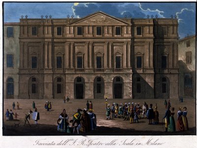 Milánó, La Scala, 1810 körül. alkotó: Unknown artist