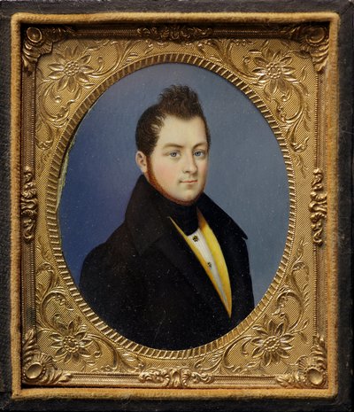 Camillo Benso, Cavour gróf miniatűr portréja (festmény alkotó: Unknown artist