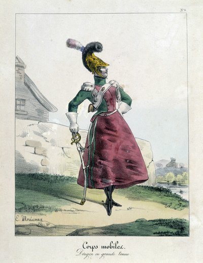 A Commune mobil teste: sárkány nő nagy ruhában. alkotó: Unknown artist