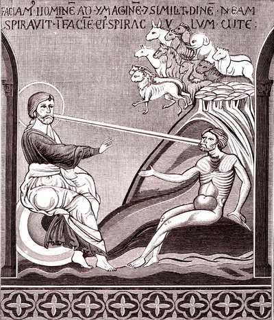 Mosaic representing the man creation alkotó: Unknown artist