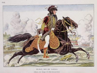Murat (1767-1815), Nápoly királya rohamozni indul a lovasság élén alkotó: Unknown artist