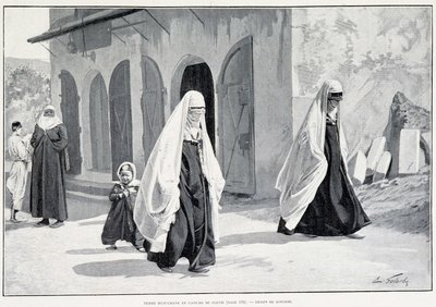 Muszlim nők Boszniában. In Tour du monde 1/1896. alkotó: Unknown artist