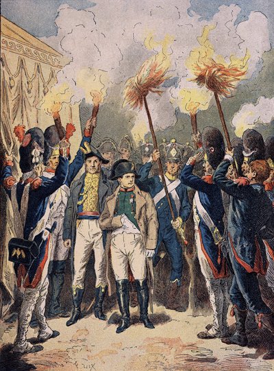 Napóleon és hadserege 1805 decemberében, Austerlitz előestéjén. alkotó: Unknown artist