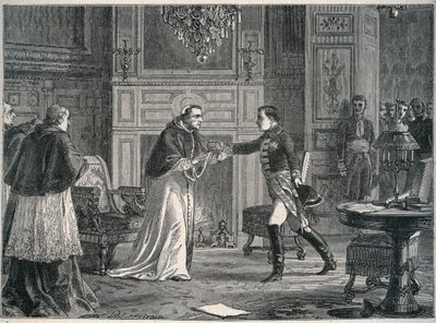 Napóleon meglátogatja VII. Pius pápát Fontainebleau-ban 1804 - I. Napóleon látogatása VII. Pius pápánál Fontainebleauban 1804 alkotó: Unknown artist