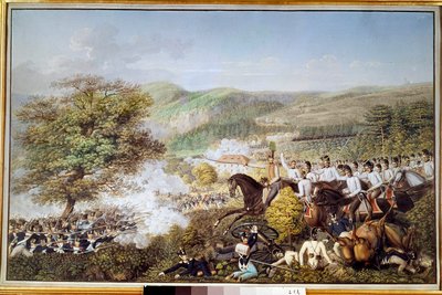 Napóleoni háború: „” A francia gyalogság a porosz lovasság ellen”” Névtelen akvarell. 1813 Berlin, történelmi múzeum alkotó: Unknown artist