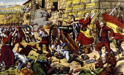 Napóleoni háborúk: Zaragoza ostroma (június 15-augusztus 14 alkotó: Unknown artist
