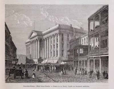 New Orleans (New Orleans): Hotel Saint-Charles (Saint Charles) - „Le tour du monde”, 1876. 2. félév alkotó: Unknown artist