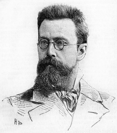 Nicholas (Nikolaj) Rimsky Kroskov (Rimszkij-Kroszkov) (1844-1906), orosz zeneszerző. Eljegyzés 189-től. alkotó: Unknown artist