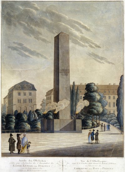 Obeliszk a weimari vár előtt alkotó: Unknown artist