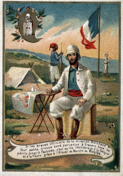 A Marchand Misszió tisztje. 19. századi kromolitográfia alkotó: Unknown artist