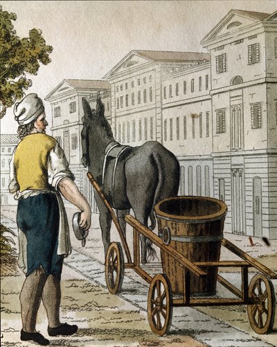 Régi mesterség: a tejesember (Litográfia alkotó: Unknown artist