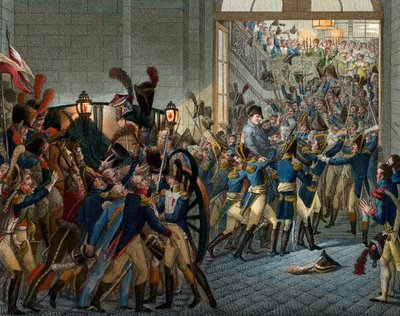 Száz nap: „” Napóleon Bonaparte (1769-1821) visszatért Elba szigeti száműzetéséből – diadalmas belépés 1815. március 20-án a Palais des Tuileries-be – Metszet XIX. alkotó: Unknown artist