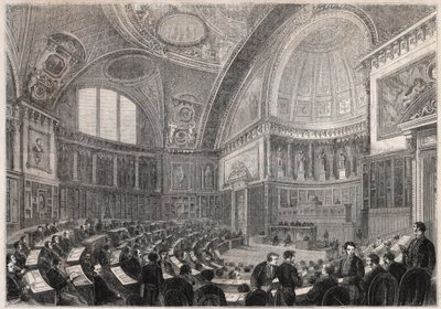 A szenátus ülésének megnyitása és Charles Cousin Montauban tábornok (1796-1878), de la Gueronniere et de Forcade vikomt felvétele, december 2. alkotó: Unknown artist