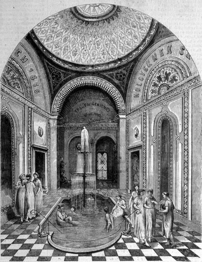 Keleti fürdők Budapesten. A rózsaszín szoba alkotó: Unknown artist
