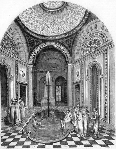 Keleti fürdők Budén: a Rózsa szoba. alkotó: Unknown artist