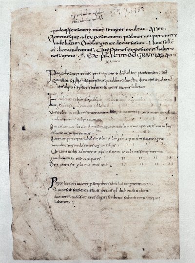Cassiodore zsoltáros megjegyzéseinek oldala (kézirat, 9. század) alkotó: Unknown artist
