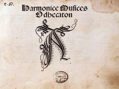 Ottaviano Petrucci Harmonice Musices Odhecaton kottájának oldala (1501) alkotó: Unknown artist