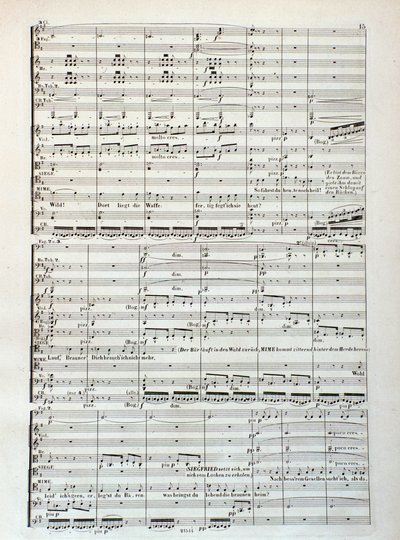 Wagner operájának Siegfried partitúrájának oldala alkotó: Unknown artist