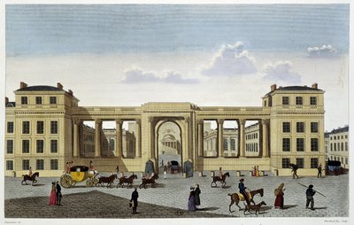Képviselőház palotája, 1820 körül – Courvoisier „" Párizsi kilátásaiban" alkotó: Unknown artist