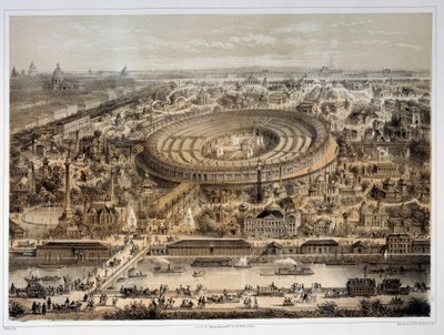 Panorámás kilátás az 1867-es párizsi világkiállításra. Párizs, Musee Carnavalet alkotó: Unknown artist