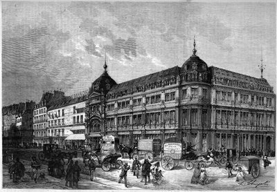 Párizs 1872: új üzletek, „Au bon marché””. alkotó: Unknown artist