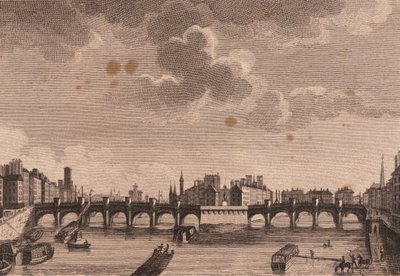 Párizs, Pont Neuf és az Ile de la Cité a Szajnánál. alkotó: Unknown artist
