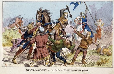 Philippe-Auguste (Philippe Auguste) a bouvines-i csatában (1214). alkotó: Unknown artist
