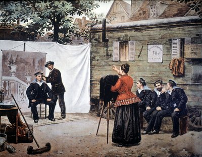 Vándorfotós Franciaországban 1890-ben. alkotó: Unknown artist