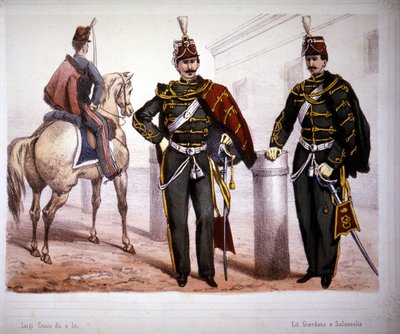 Piacenzai huszárok (Olaszország), 1866-os jelmez. alkotó: Unknown artist